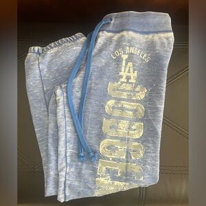 LA Dodgers Capri Jogger Sweatpants. Blue & White. Size M. NWOT